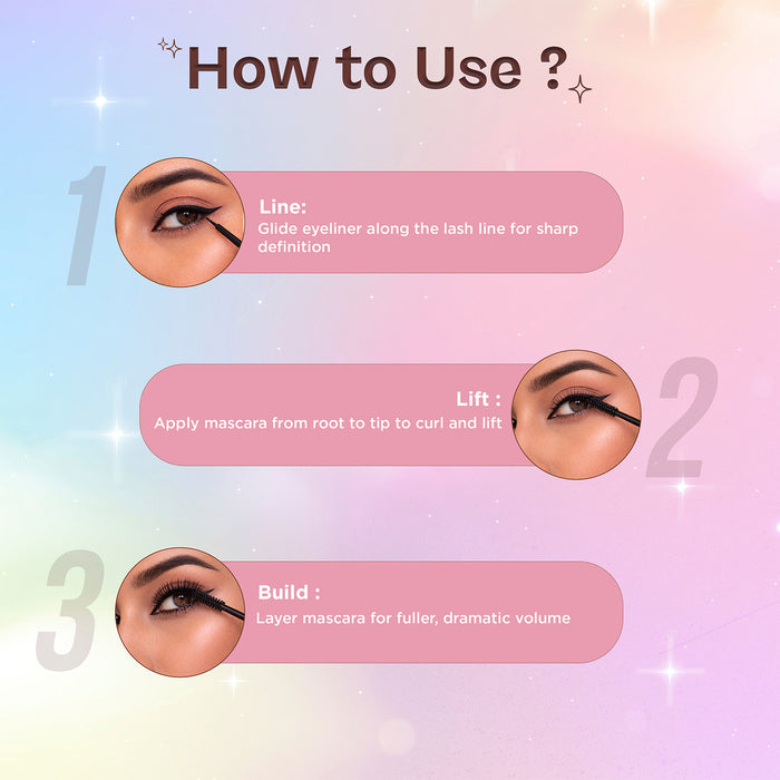 HD Dense Mascara + Eyeliner Black Combo