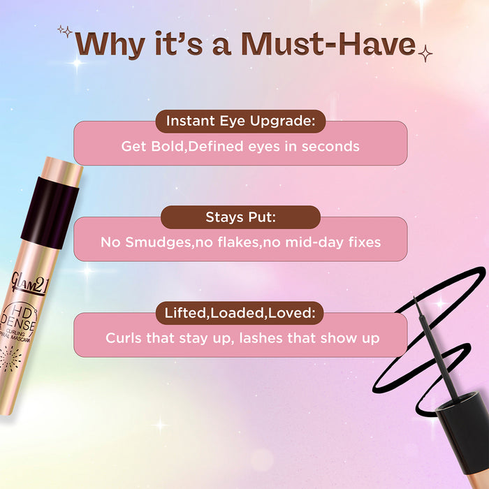 HD Dense Mascara + Eyeliner Black Combo