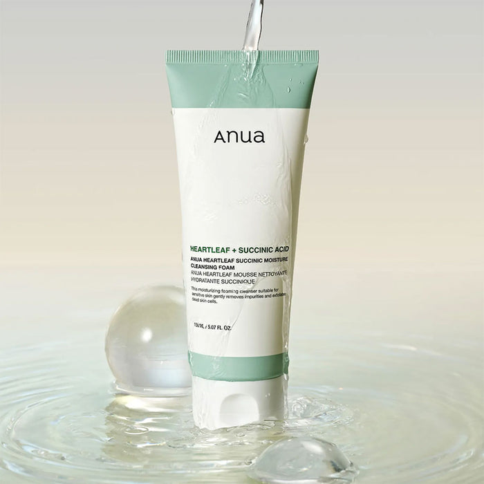 Anua Heartleaf Succinic Moisture Cleansing Foam Nudie Glow Australia