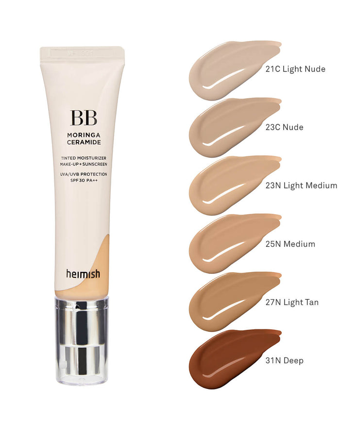 Heimish BB Moringa Ceramide Tinted Moisturizer Make-Up + Sunscreen 21 Lighr Beige
