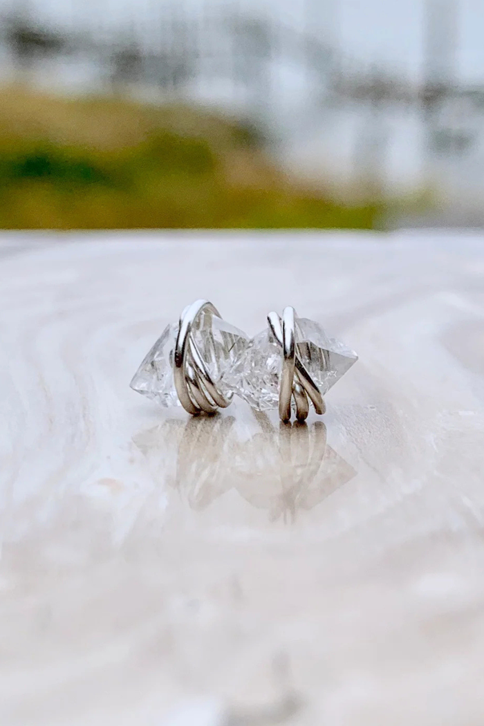 Herkimer Diamond Studs