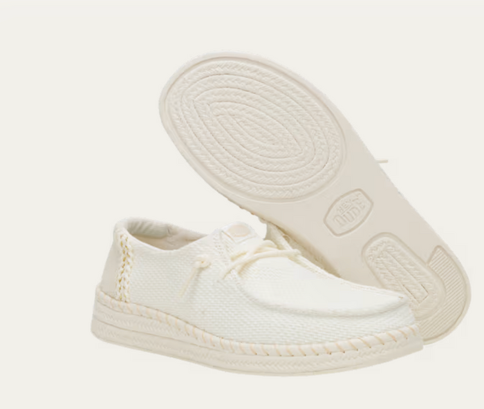 HEY DUDE Wendy Espadrille Woven -WHITE -