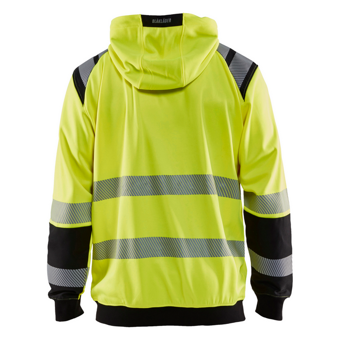 HI-VIS HOODED ZIP FRONT SWEATSHIRT - 3399-Yellow Black | Blaklader 34461974