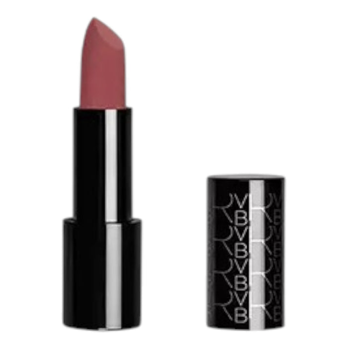 RVB The Make Up Hydra Boost Creamy Lipstick #60, with lid off, showcasing the lipstick bullet in a nude purple.