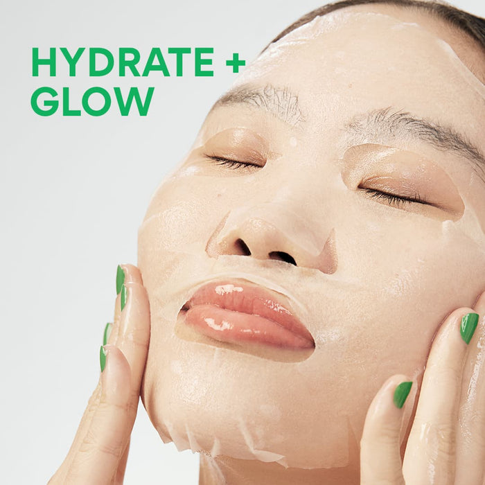 green tea energy sheet mask hydrate and glow model