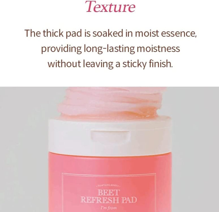 [ImFrom] Beet Refresh Pad - 60 Sheets-Luxiface.com