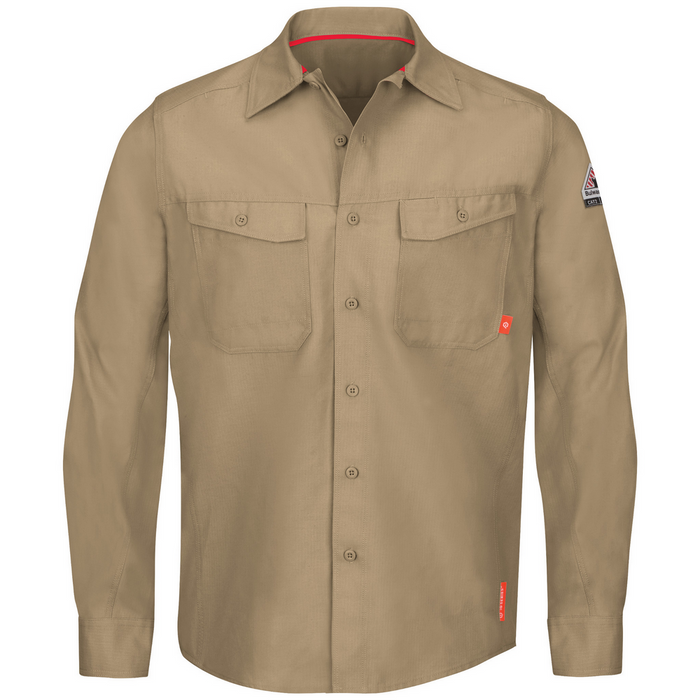 IQ SERIES FR ENDURANCE COLLECTION WORK SHIRT - KH-Khaki | Bulwark QS40