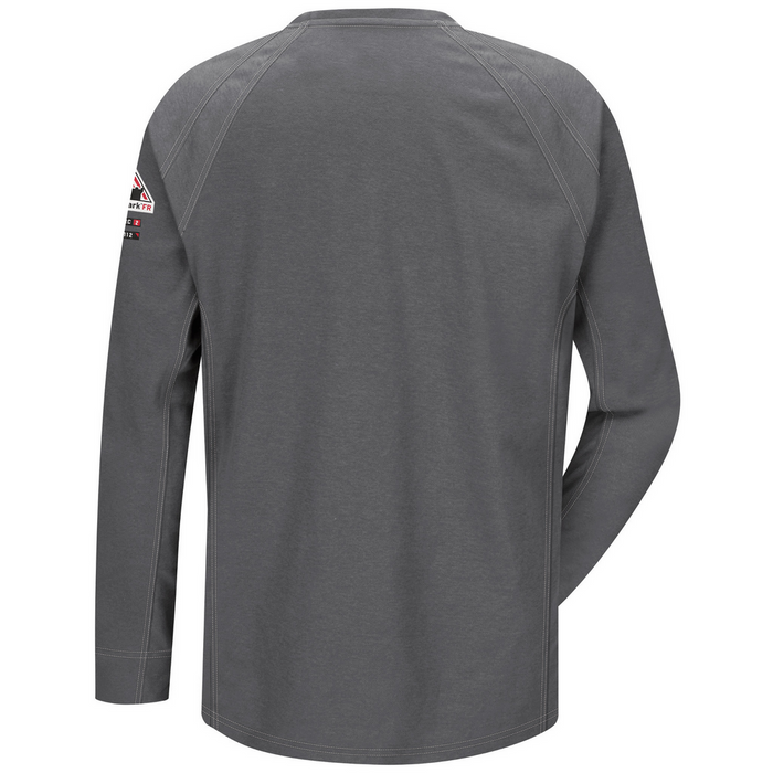 IQ SERIES FR LONG SLEEVE COMFORT KNIT T-SHIRT - CH-Charcoal | Bulwark QT32