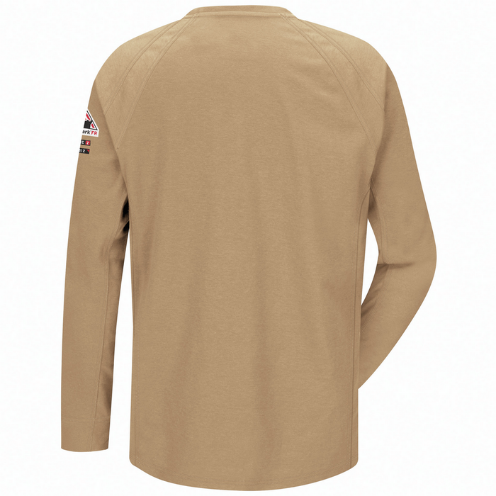 IQ SERIES FR LONG SLEEVE COMFORT KNIT T-SHIRT - KH-Khaki | Bulwark QT32