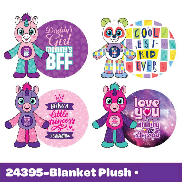 ITEM NUMBER 024395 KIDS BLANKET PLUSH 8 PIECES PER DISPLAY