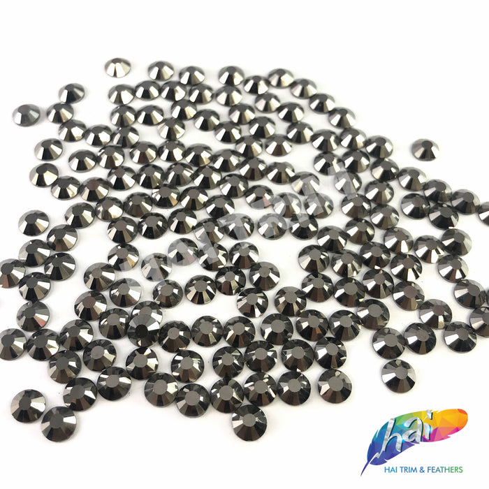 Jet Hematite - Hai Trim Non Hotfix Flatback Rhinestones