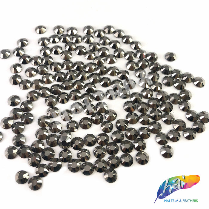 Jet Hematite - Hai Trim Non Hotfix Flatback Rhinestones