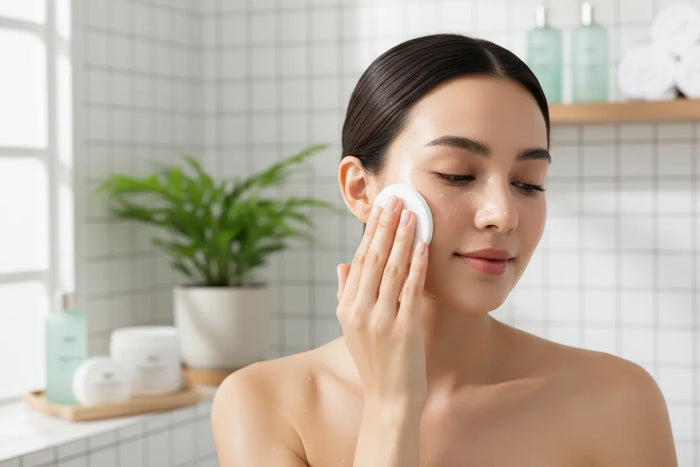 Using Joji White Booster Cleansing Pad