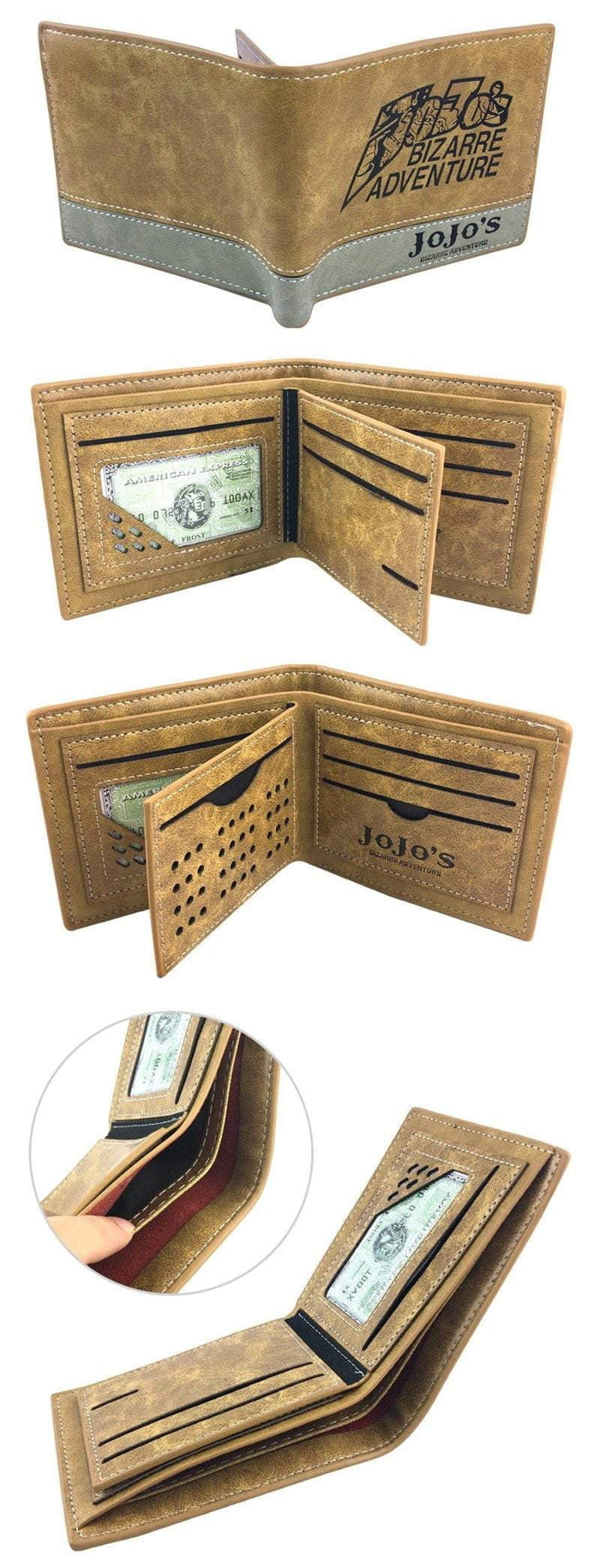 JOJO Bizarre Adventure Leather Wallets Anime - TheAnimeSupply