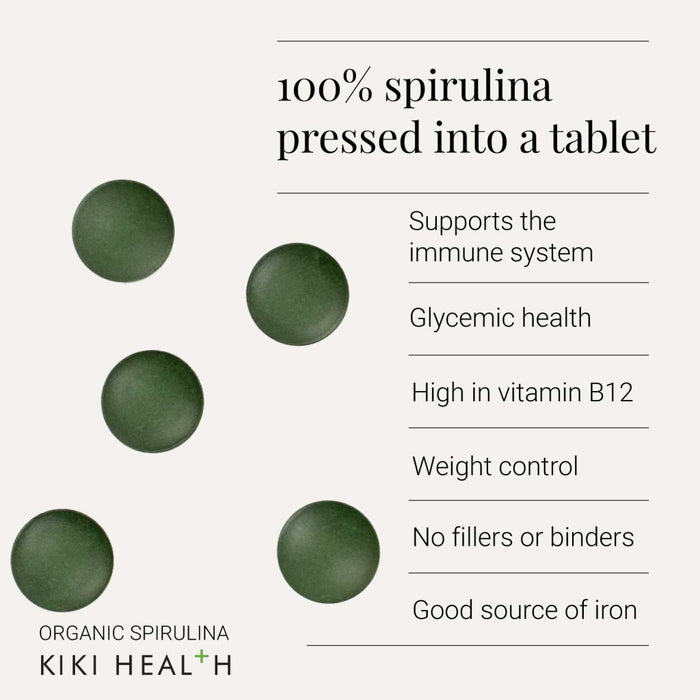 KIKI Health Organic Spirulina - 200 Tablets KIKI Health