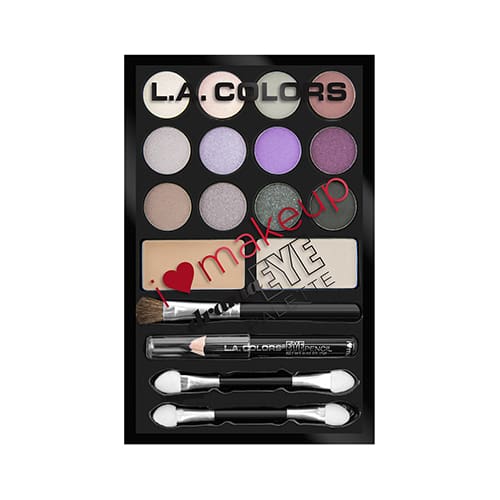 L.a. Colors I Heart Makeup Eyeshadow Palette Diva Pink Purple - Makeup