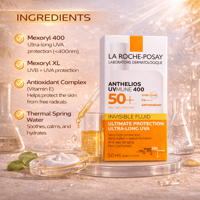 La Roche - Posay Anthelios UVMune 400 SPF 50+ ( Invisible Fluid ) - Cosmosentials