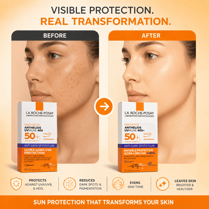 La Roche-Posay Innovation Anthelios UVMune 400 SPF 50+ Fluid ( Anti-Dark Sports Fluid ) - Cosmosentials