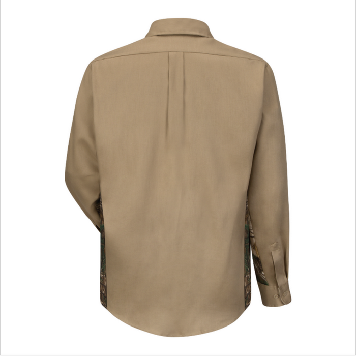 LIGHTWEIGHT FR CAMO UNIFORM SHIRT - KH-Khaki | Bulwark SLU4