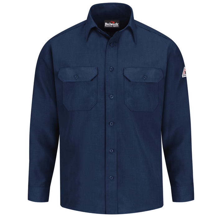 LIGHTWEIGHT FR NOMEX UNIFORM SHIRT - NV-Navy | Bulwark SND2