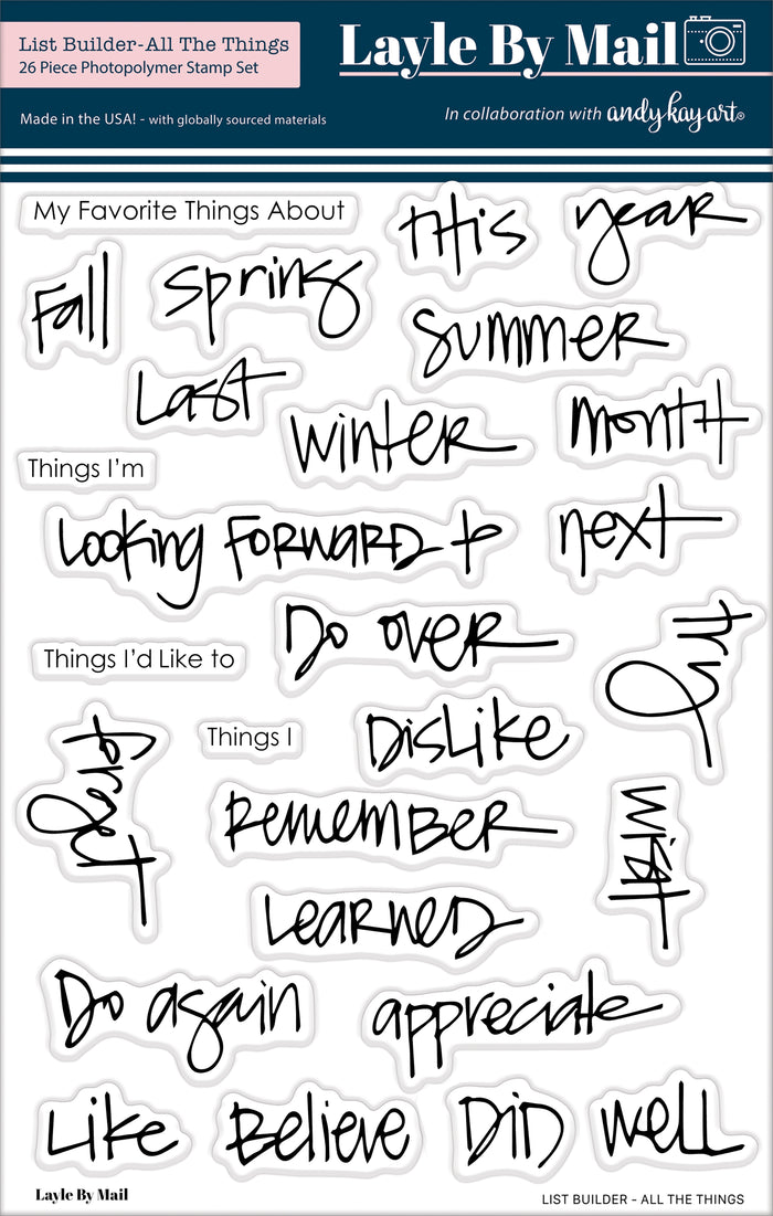 List Builder - All the Things 5x7 Stamp Set