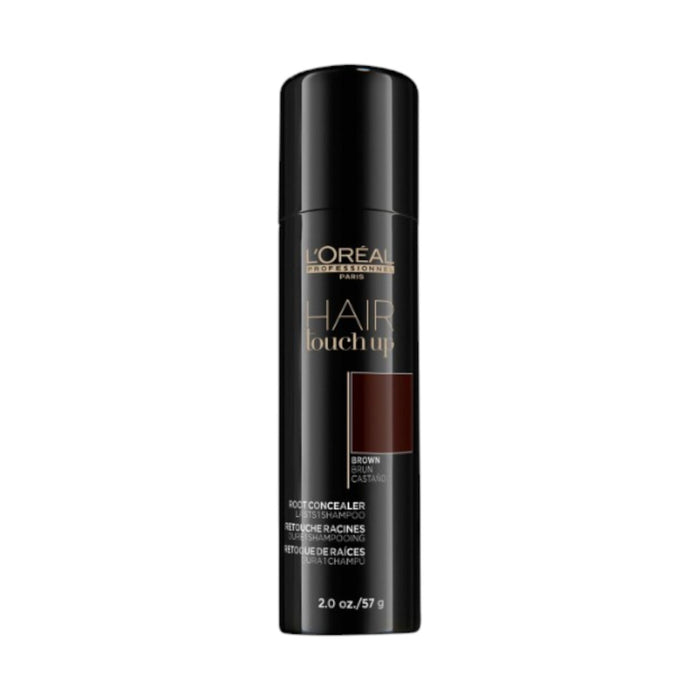 L'Oreal Professional Hair Touch Up Brown in a spray can.