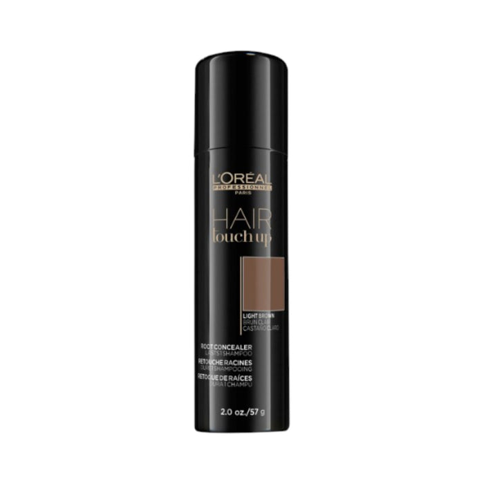 L'Oreal Professional Hair Touch Up Light Brown in a spray can.