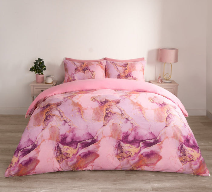 Marble Print Duvet Set  Reversible 🇬🇧