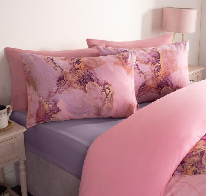 Marble Print Duvet Set  Reversible 🇬🇧