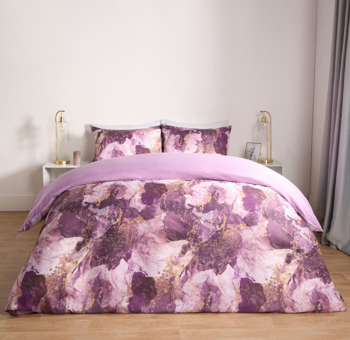Marble Print Duvet Set  Reversible 🇬🇧