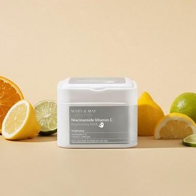 [Mary&May] Niacinamide Vitamin C Brightening Mask 30EA/400g-Luxiface.com