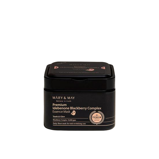 [Mary&May] Premium Idebenone Blackberry Complex Essence Mask 20EA/250g-Luxiface.com