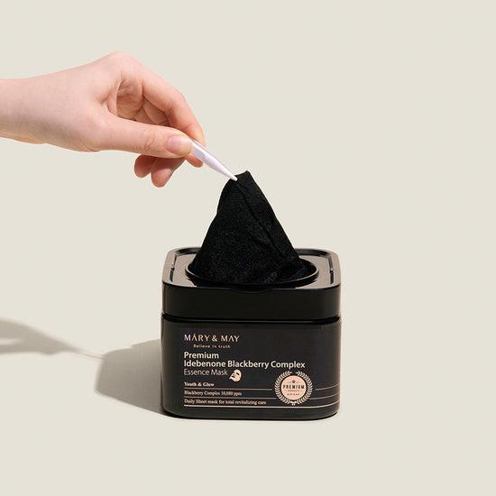 [Mary&May] Premium Idebenone Blackberry Complex Essence Mask 20EA/250g-Luxiface.com