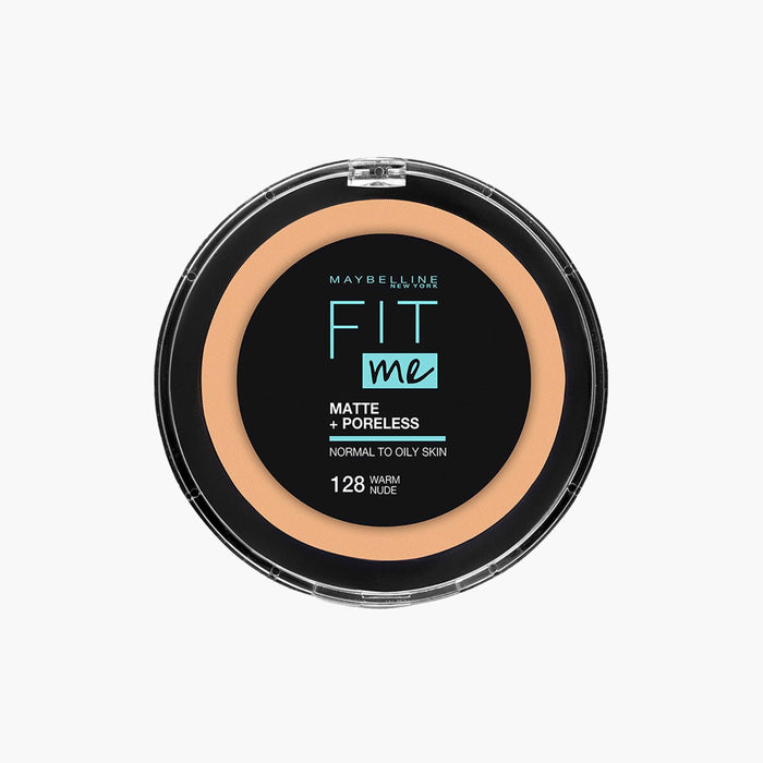 Maybelline Fit Me Matte + Poreless Compact Powder Normal & Oily Skin - 128 Warm Nude - Makkah Pharmacy