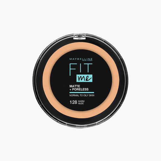 Maybelline Fit Me Matte + Poreless Compact Powder Normal & Oily Skin - 128 Warm Nude - Makkah Pharmacy