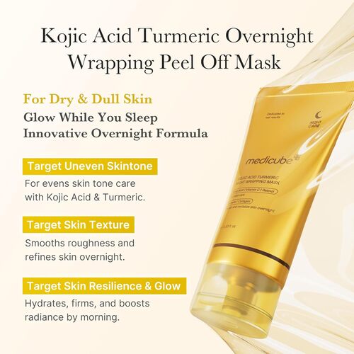 Medicube Kojic Acid Turmeric Night Wrapping Mask 2.53 fl.oz / 75ml (RENEWED)