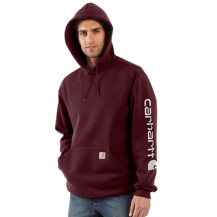 MIDWEIGHT SIGNATURE SLEEVE LOGO HOODED SWEATSHIRT - PRT-Port | Carhartt K288
