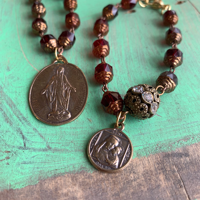 Miraculous Medal Red Set
