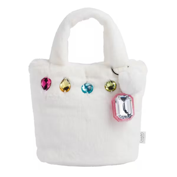 MudPie: White Glitzy  Purses With Lip Gloss Keychain