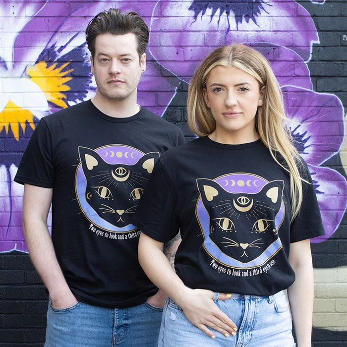 Mystic Mog Black Cat Unisex T-shirt Size XL 🇬🇧