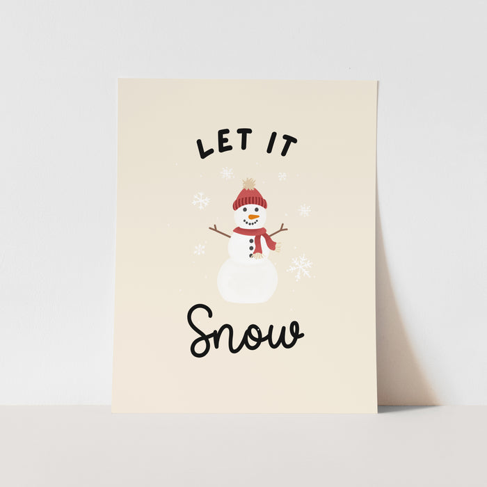 {Neutral} Let it Snow Art Print