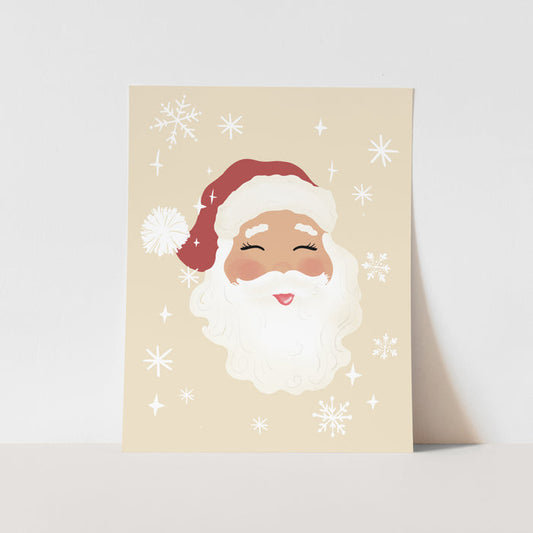 {Neutral} Santa Art Print