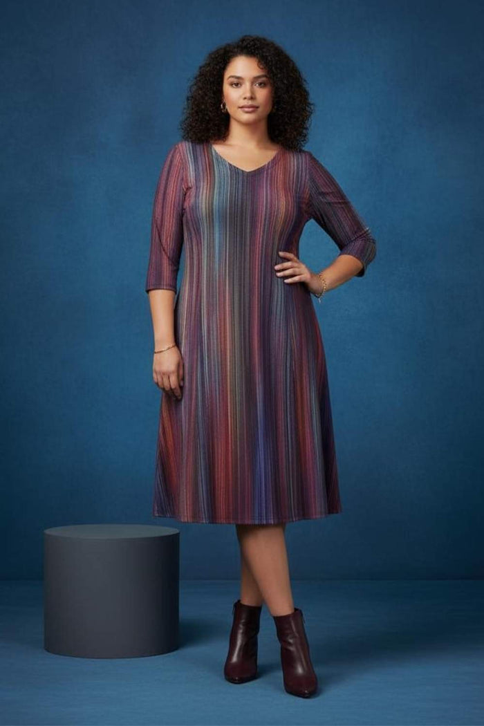 Night Streaks Printed Dress