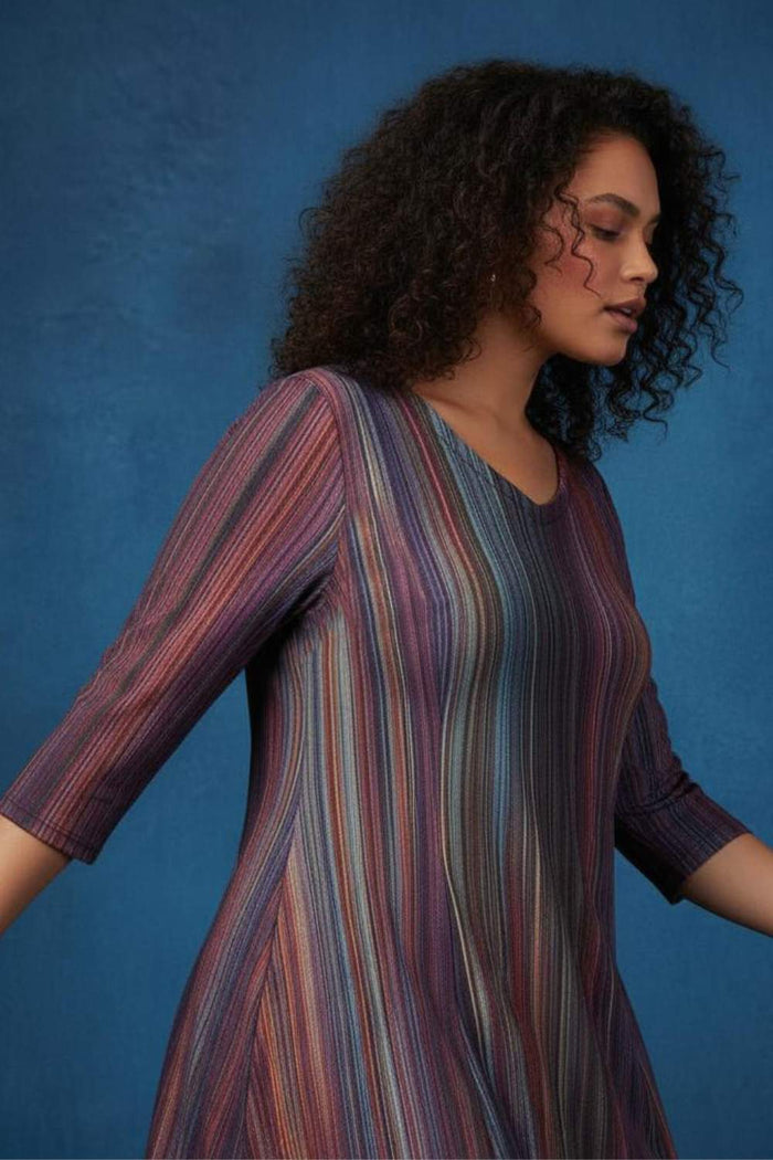 Night Streaks Printed Dress