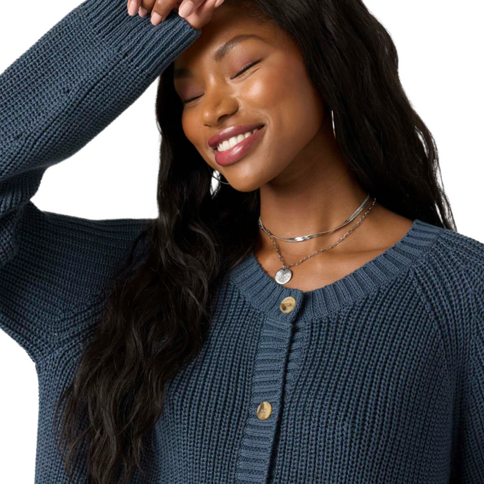 O'Neill Kerris Long Sleeve Cardigan Sweater in Slate