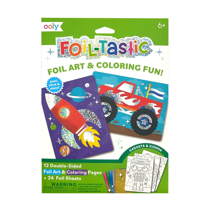 Ooly: Foil-tastic Foil Art & Coloring Set - Gadgets & Gizmos