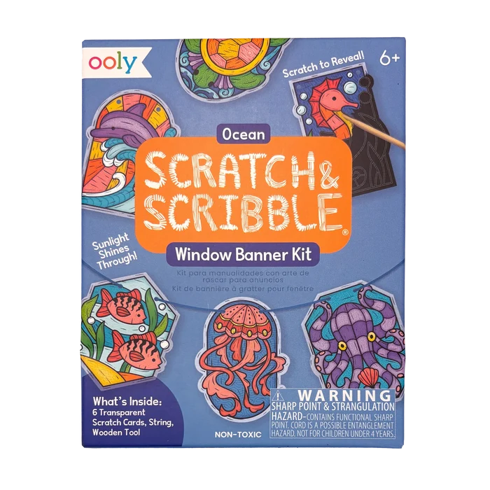 Ooly: Mini Scratch & Scribble: Window Banner Kit - Ocean