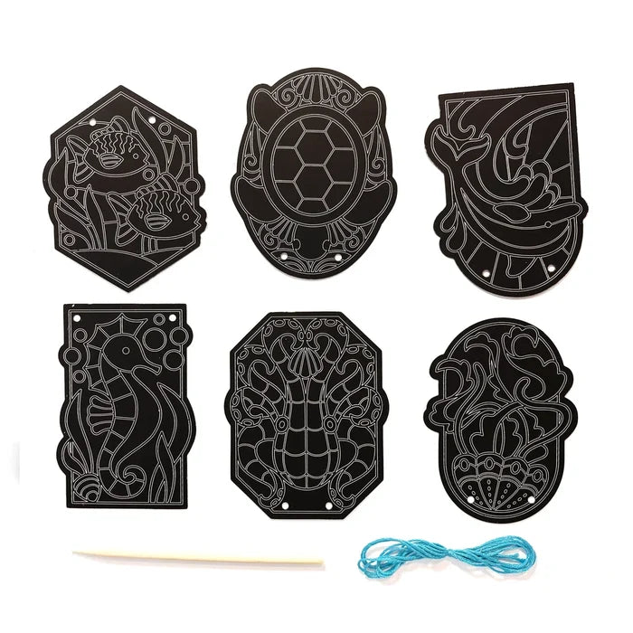 Ooly: Mini Scratch & Scribble: Window Banner Kit - Ocean