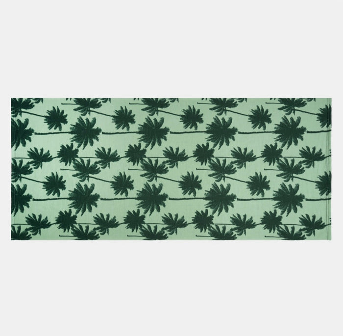 Palm Print Beach Towel - Green 🇬🇧