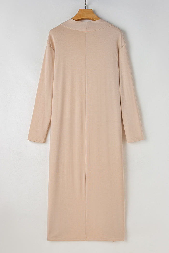 Parchment Split Long Cardigan and Skinny Pants Lounge Set 🇺🇲